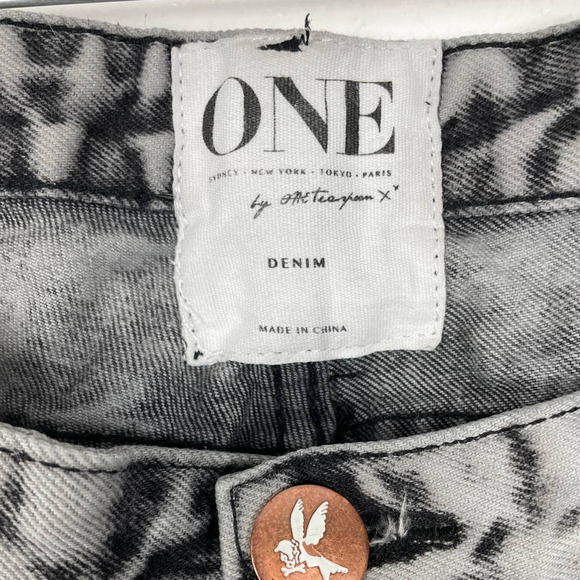 One X OneTeaspoon Trashed Free Birds Distressed Zipped Ankle Women's Jeans 22 - Picture 5 of 7